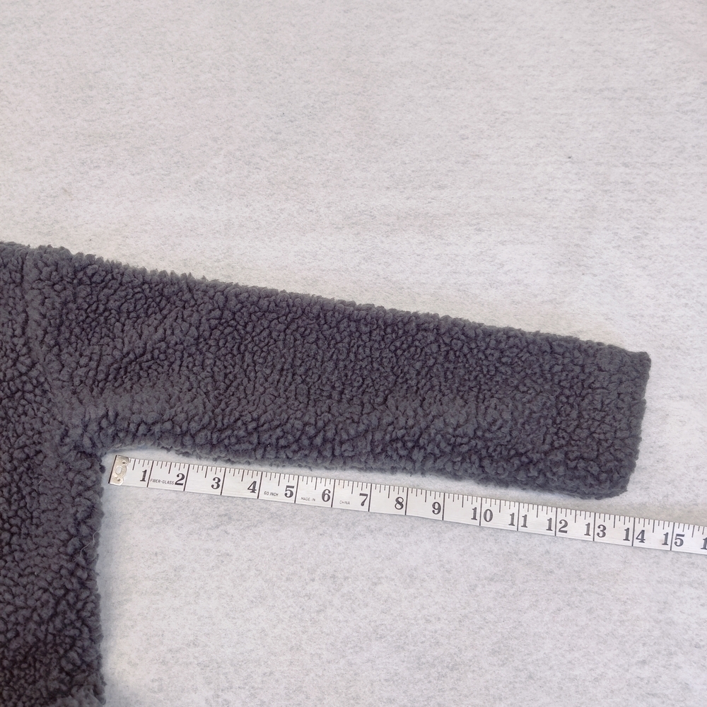 Hanna Andersson Sherpa Teddy Fleece Girls Coat Sz 120 (US 6/7) Gray Pink - Picture 10 of 13